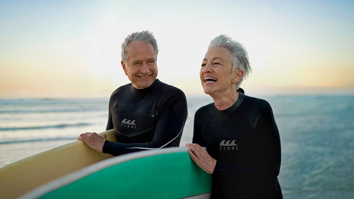 Couple with surf boards
